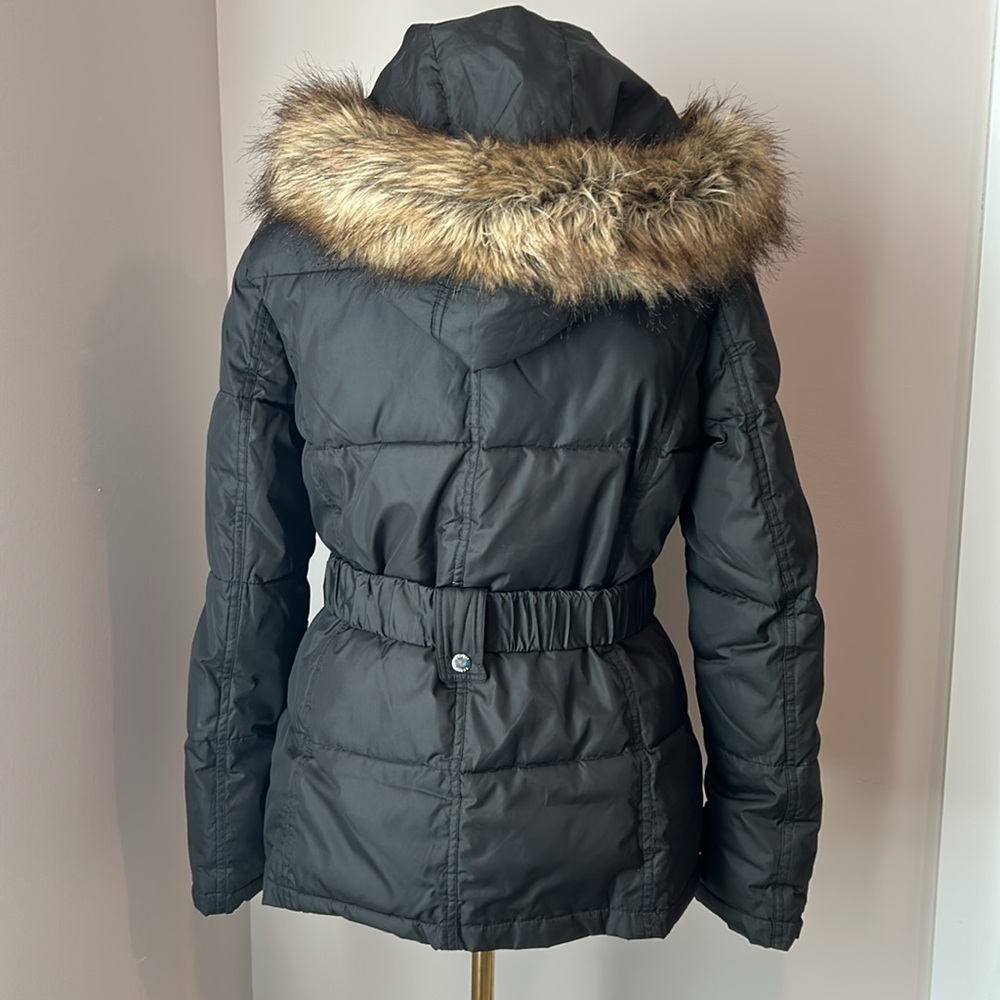 ESPRIT Black Down Alternative Quilted Puffer Ski Jacket Winter Coat Parka Medium - Picture 2 of 10